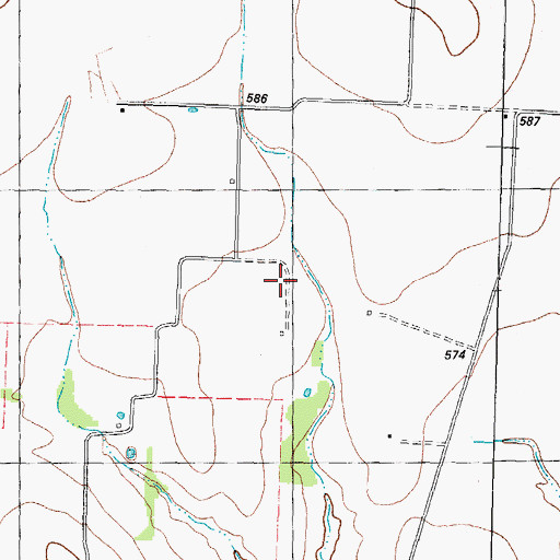Topographic Map of El Bethel School, TX