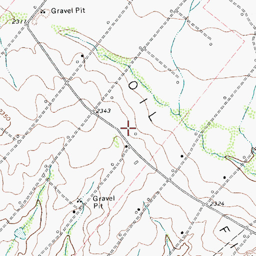 Topographic Map of El Cinco Oil Field, TX