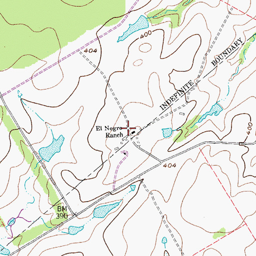 Topographic Map of El Negro Ranch, TX