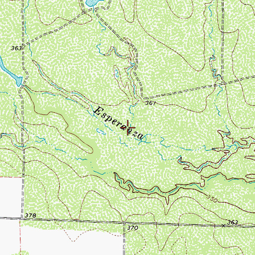 Topographic Map of El Sauz Creek, TX