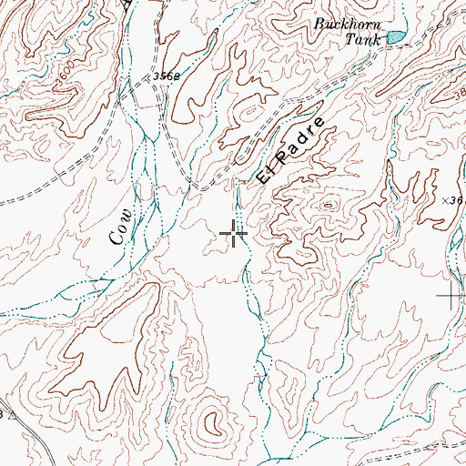Topographic Map of ElPadre Canyon, TX