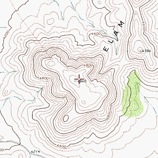 Topographic Map of Elam Mountain, TX