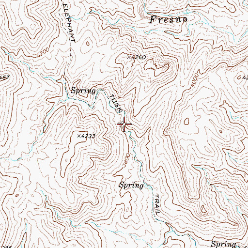 Topographic Map of Elephant Tusk Trail, TX