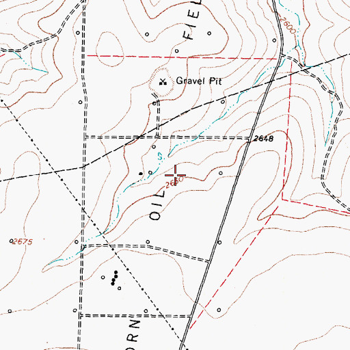 Topographic Map of Elkhorn Oil Field, TX