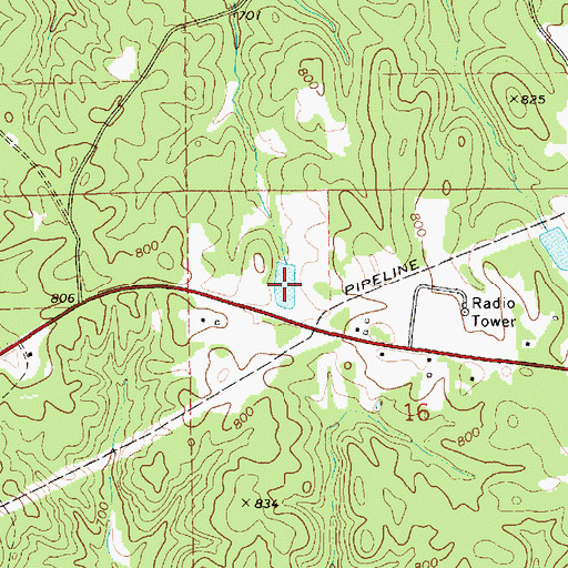 Topographic Map of Howards Pond, AL