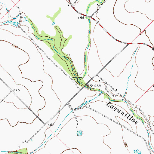 Topographic Map of Elm Creek, TX