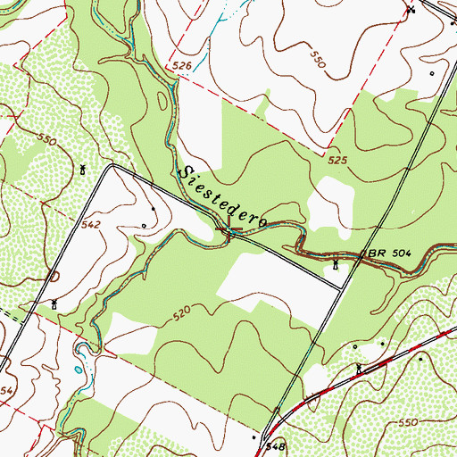 Topographic Map of Elm Creek, TX