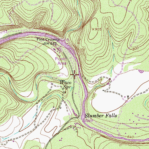 Topographic Map of Elm Creek, TX