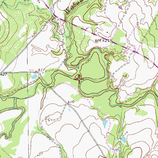 Topographic Map of Elm Creek, TX