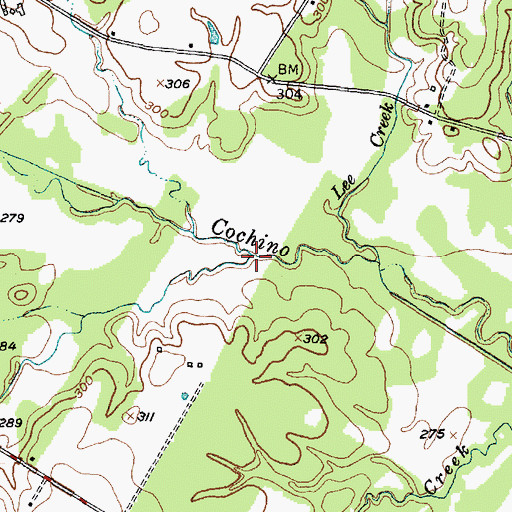 Topographic Map of Elm Creek, TX