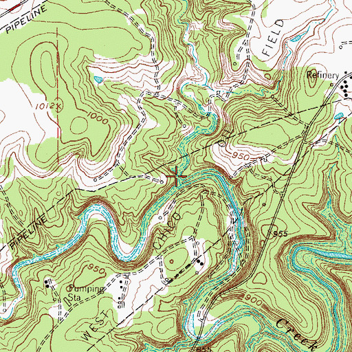 Topographic Map of Elm Creek, TX