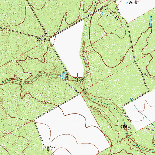 Topographic Map of Elm Creek, TX