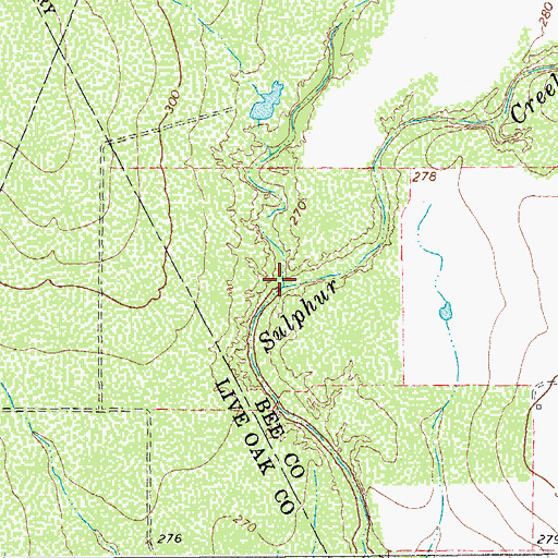 Topographic Map of Elm Creek, TX
