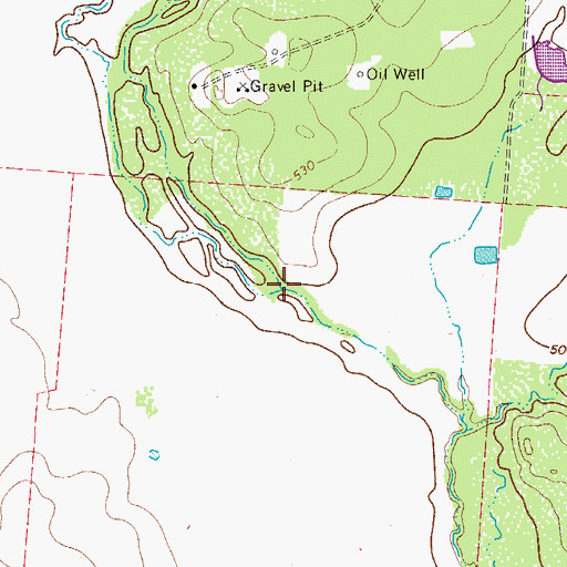 Topographic Map of Elm Creek, TX