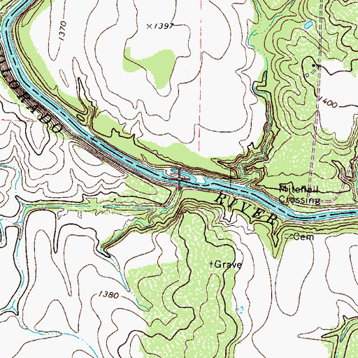 Topographic Map of Elm Creek, TX