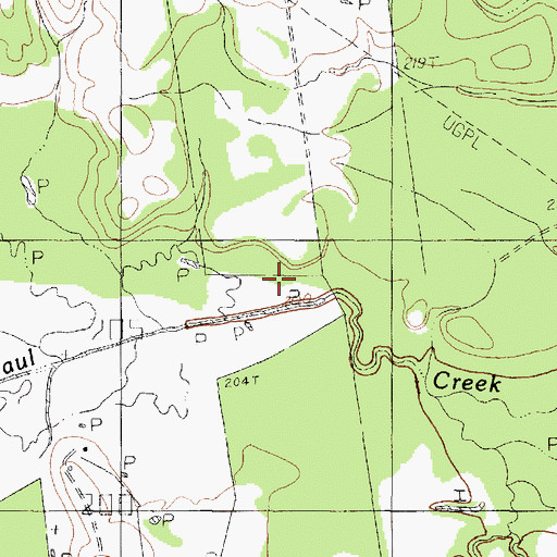 Topographic Map of Elm Creek, TX