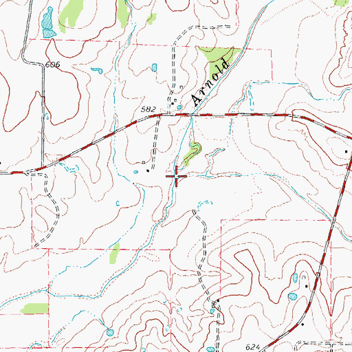 Topographic Map of Elm Creek, TX