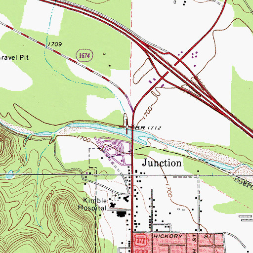 Topographic Map of Elm Slough, TX