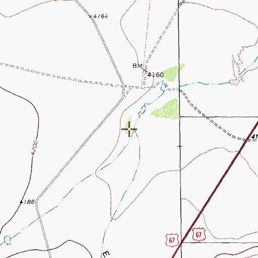 Topographic Map of Emerson Draw, TX