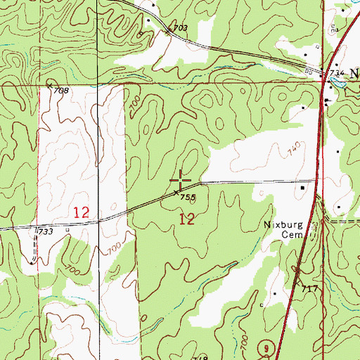 Topographic Map of Kendrick Memorial Church, AL