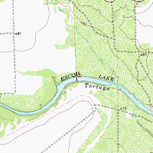 Topographic Map of Encina Lake, TX