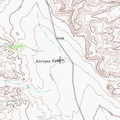 Topographic Map of Enrique Tank, TX