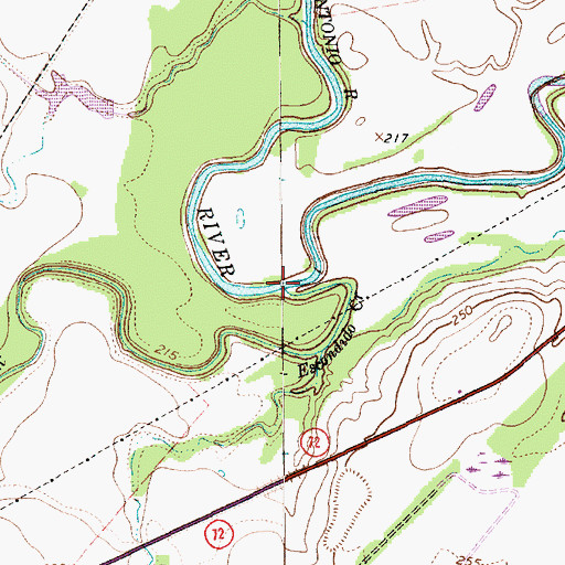 Topographic Map of Escondido Creek, TX
