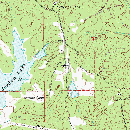 Topographic Map of Marja School (historical), AL