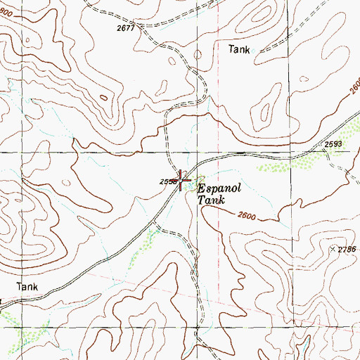 Topographic Map of Espanol House, TX