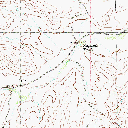 Topographic Map of Espanol Tank, TX