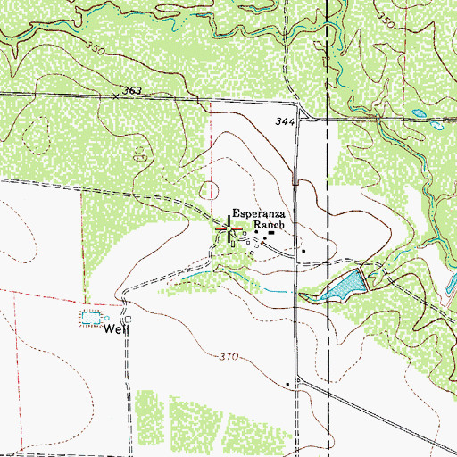 Topographic Map of Esperanza Ranch, TX