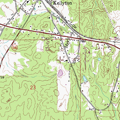 Topographic Map of Memorial Gardens Cemetery, AL