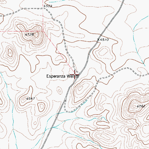 Topographic Map of Esperanza Well, TX