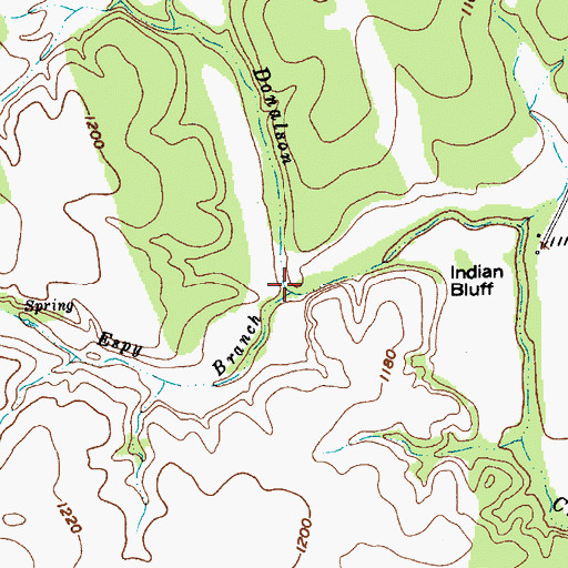 Topographic Map of Espy Branch, TX