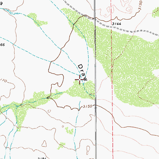Topographic Map of Estes Draw, TX