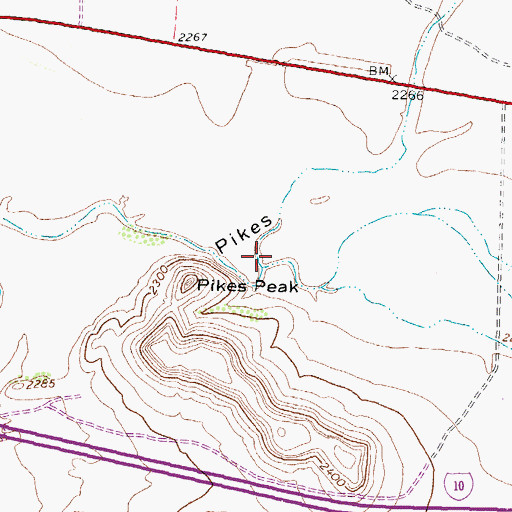 Topographic Map of Eureka Draw, TX