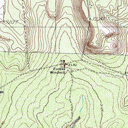 Topographic Map of Eureka Windmill, TX
