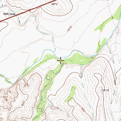 Topographic Map of F A Canyon, TX