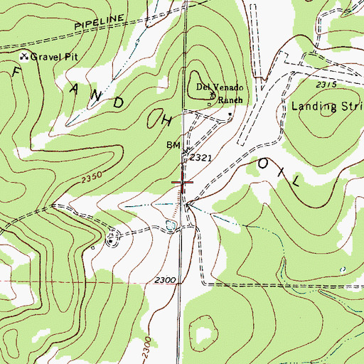 Topographic Map of F and H Oil Field, TX