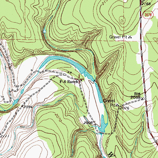 Topographic Map of F-6 Ranch, TX