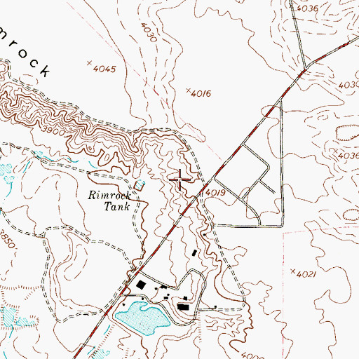 Topographic Map of Fabens Desert Chapel, TX