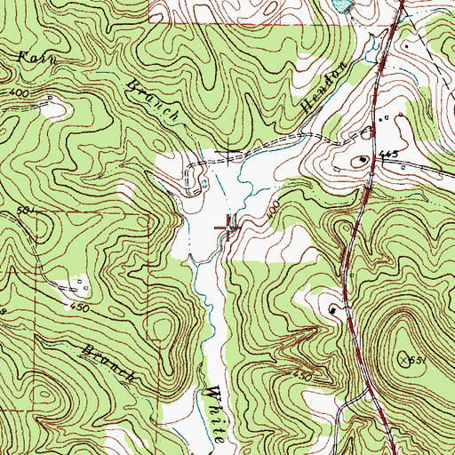 Topographic Map of Fain Branch, TX