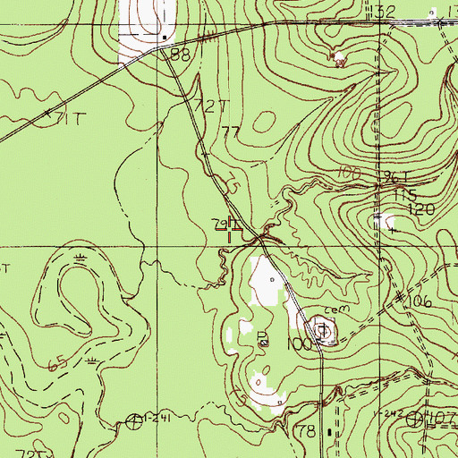 Topographic Map of Fairview Church, TX