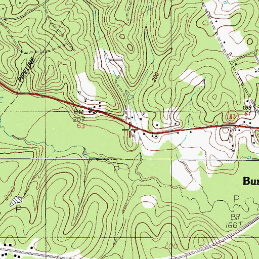 Topographic Map of Faith Chapel, TX