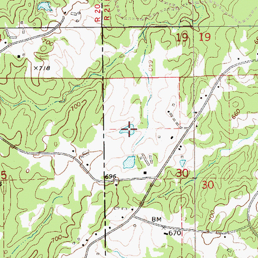 Topographic Map of Parrish Pond, AL