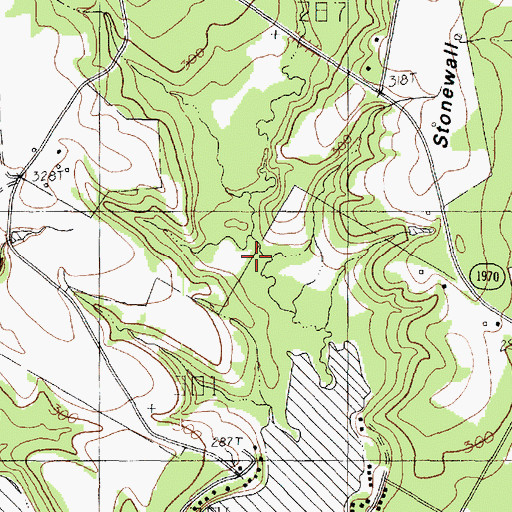 Topographic Map of Fallwell Creek, TX