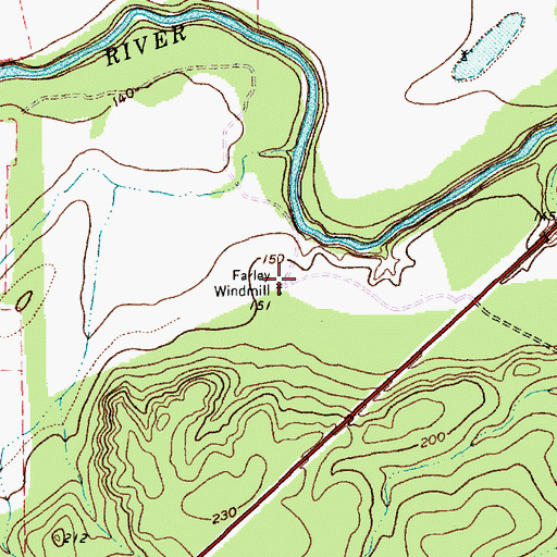 Topographic Map of Farley Windmill, TX
