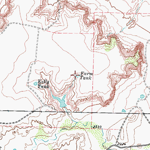 Topographic Map of Farm Tank, TX
