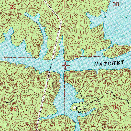 Topographic Map of Pennymotley Creek, AL