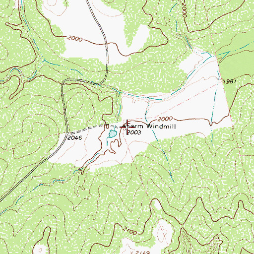 Topographic Map of Farm Windmill, TX